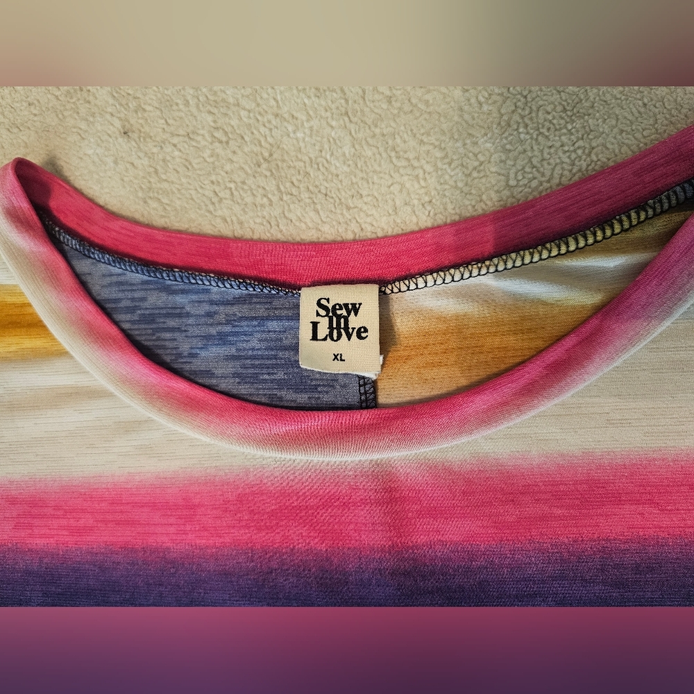 Sew In Love Multi Color Striped Top - Picture 3 of 9